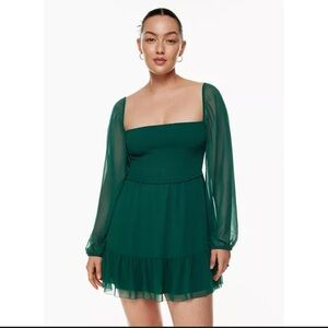 Aritzia Wilfred Tempest Dress (Scarab)